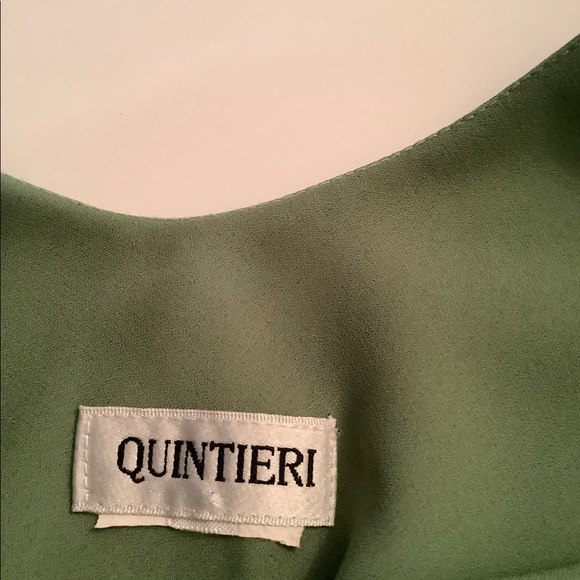 Women Short Green Dress With Matching Shawl. Size 4. - Picture 7 of 11